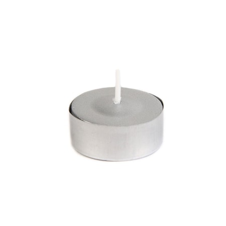 Jeco Metallic Silver Tealight Candles, 600PK CTZ-040